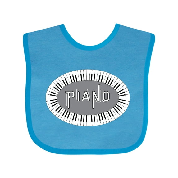 Inktastic Piano Keys Oval Boys or Girls Baby Bib
