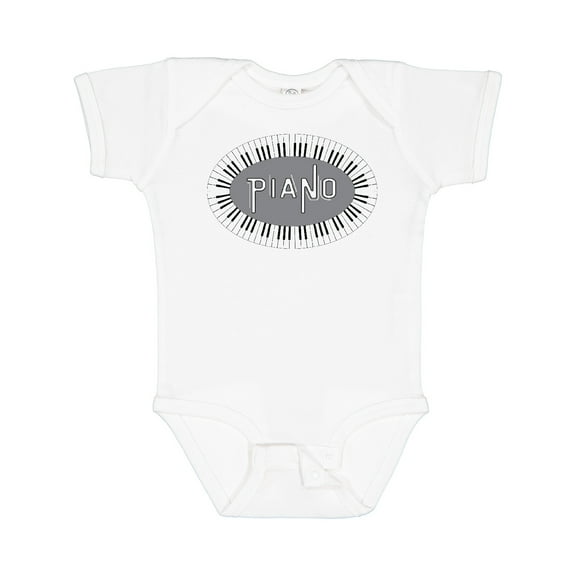 Inktastic Piano Keys Oval Boys or Girls Baby Bodysuit
