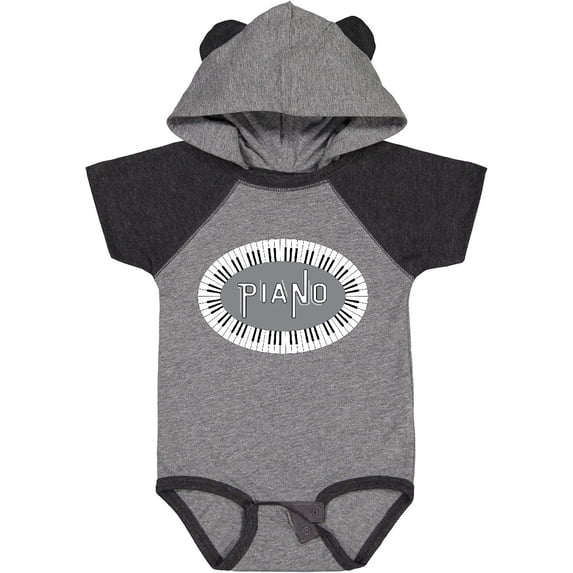 Inktastic Piano Keys Oval Boys or Girls Baby Bodysuit