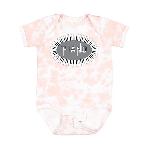Inktastic Piano Keys Oval Boys or Girls Baby Bodysuit