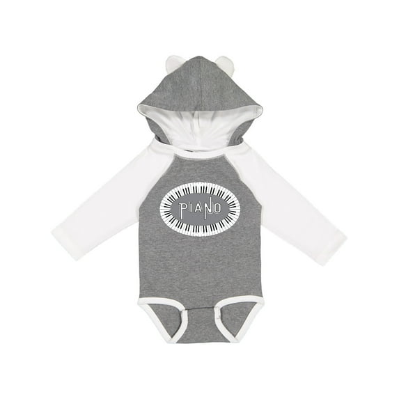 Inktastic Piano Keys Oval Boys or Girls Long Sleeve Baby Bodysuit