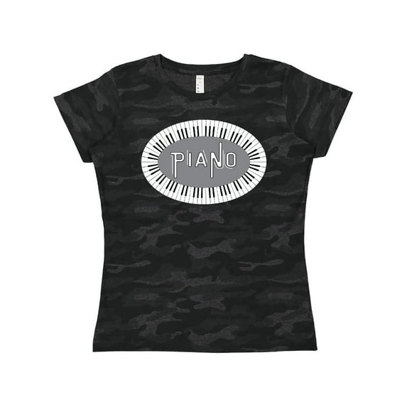 Inktastic Piano Keys Oval Women's T-Shirt