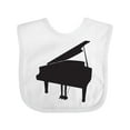 thumbnail image 1 of Inktastic Piano Silhouette Boys or Girls Baby Bib, 1 of 4