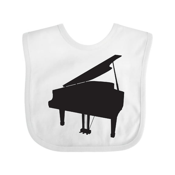 Inktastic Piano Silhouette Boys or Girls Baby Bib