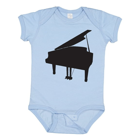 Inktastic Piano Silhouette Boys or Girls Baby Bodysuit