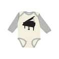 thumbnail image 1 of Inktastic Piano Silhouette Boys or Girls Long Sleeve Baby Bodysuit, 1 of 5