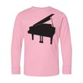 thumbnail image 1 of Inktastic Piano Silhouette Long Sleeve Youth T-Shirt, 1 of 5