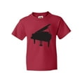 thumbnail image 1 of Inktastic Piano Silhouette Youth T-Shirt, 1 of 5