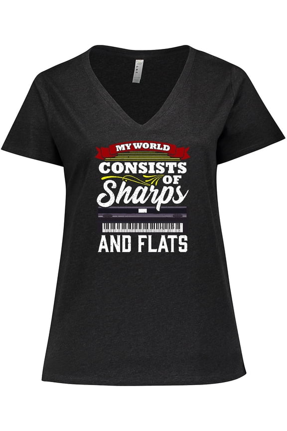 Piano Student Gift Women's Plus Size V-Neck T-Shirt