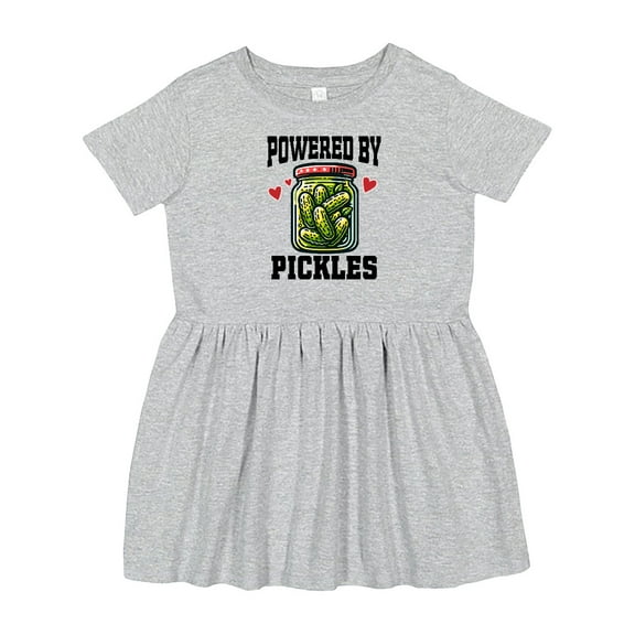 Inktastic Pickle Lover Funny Powered by Pickles Girls Toddler Dress