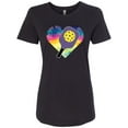 thumbnail image 1 of Inktastic Pickleball Lover Paddle Ball Retro Heart Women's T-Shirt, 1 of 5