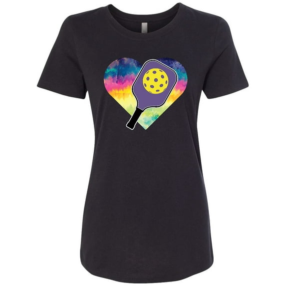 Inktastic Pickleball Lover Paddle Ball Retro Heart Women's T-Shirt