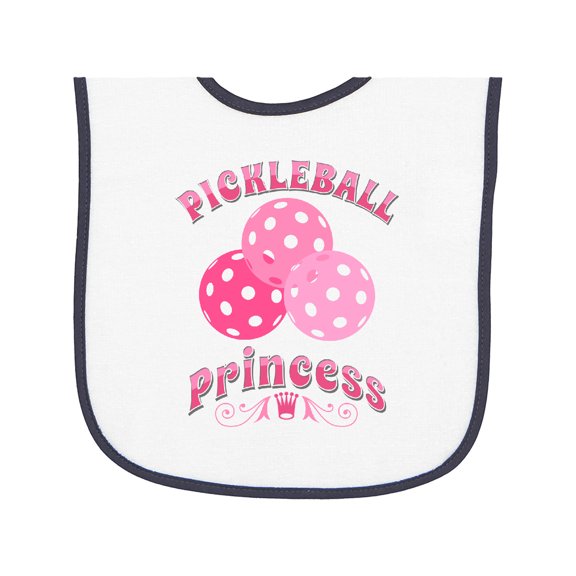 Inktastic Pickleball Princess Cute Baby Terry Cloth Bib