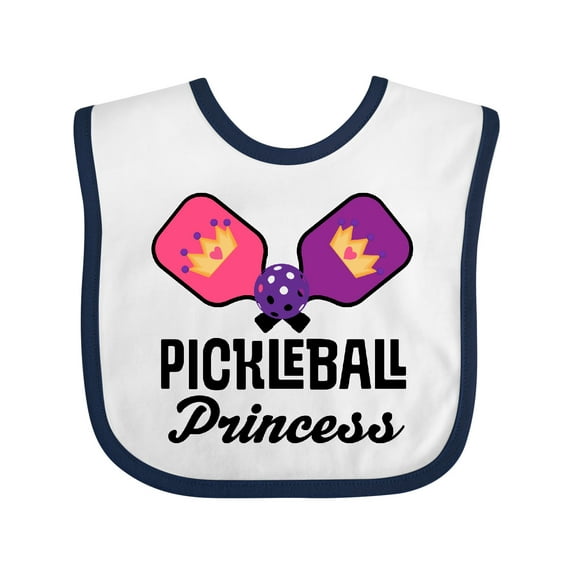 Inktastic Pickleball Princess Girls Baby Bib