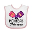thumbnail image 1 of Inktastic Pickleball Princess Girls Baby Bib, 1 of 4