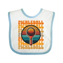 Inktastic Pickleball Retro Sunset Boys or Girls Baby Bib