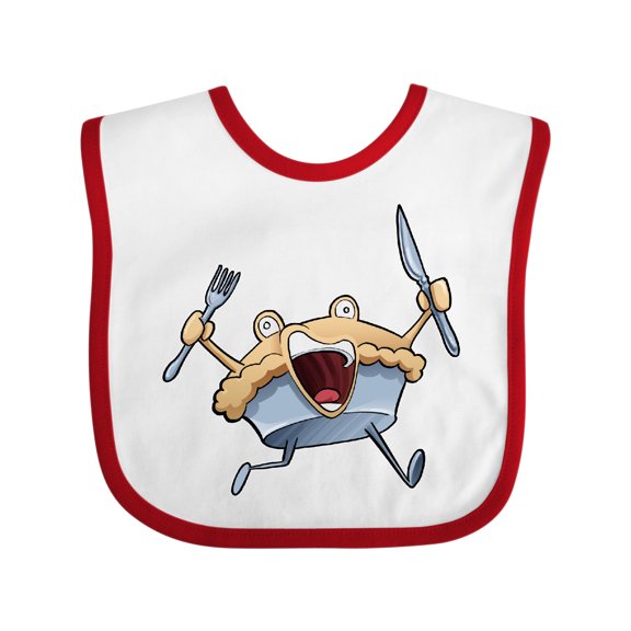 Inktastic Pie on the Loose with Fork and Knife Boys or Girls Baby Bib
