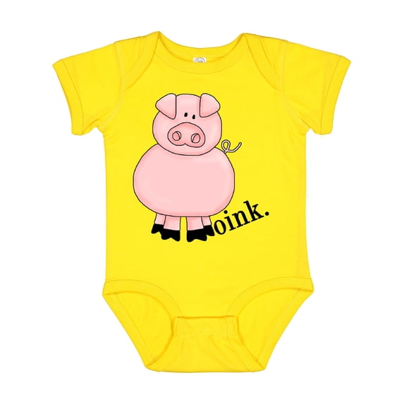 Inktastic Pig-oink Boys or Girls Baby Bodysuit