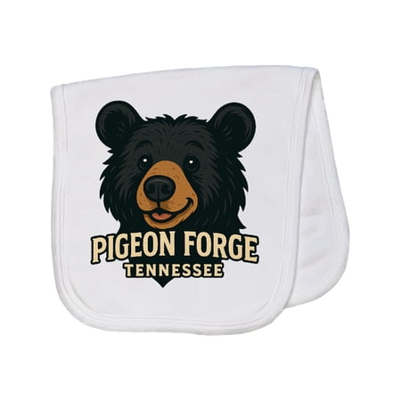Inktastic Pigeon Forge Tennessee Black Bear Graphic Baby Burp Cloth