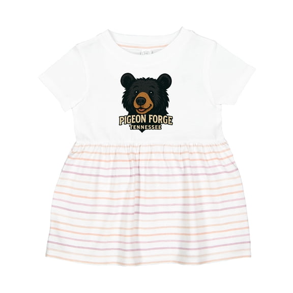 Inktastic Pigeon Forge Tennessee Black Bear Graphic Girls Baby Dress