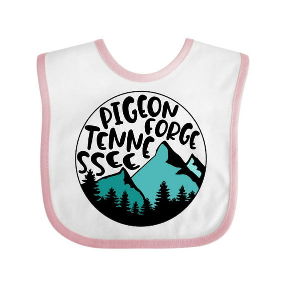 Inktastic Pigeon Forge, Tennessee Mountains Boys or Girls Baby Bib