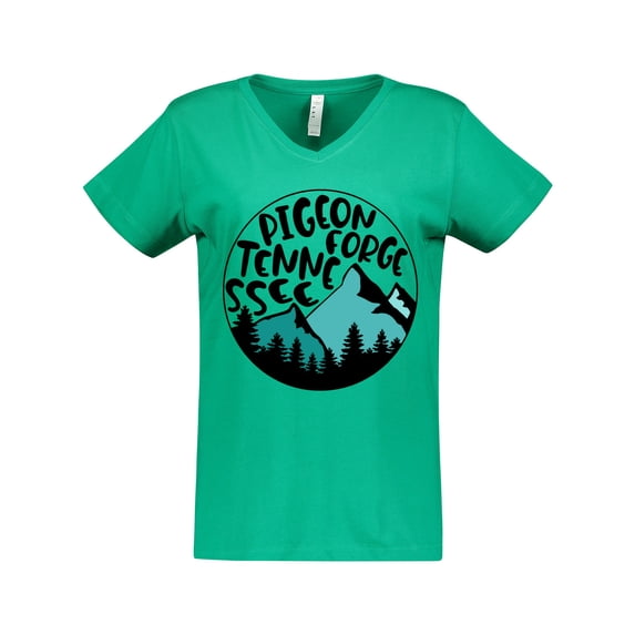 Inktastic Pigeon Forge, Tennessee- Mountains Women's V-Neck T-Shirt