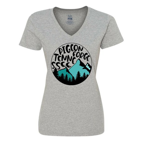 Inktastic Pigeon Forge, Tennessee- Mountains Women's V-Neck T-Shirt