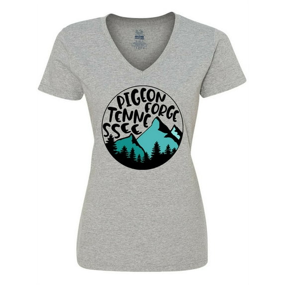 Inktastic Pigeon Forge, Tennessee- Mountains Women's V-Neck T-Shirt