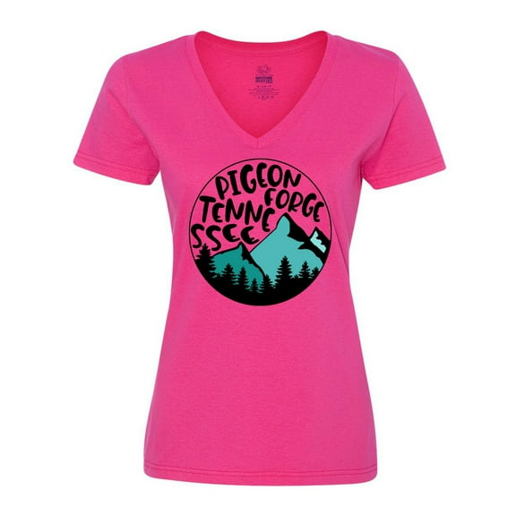 Inktastic Pigeon Forge, Tennessee- Mountains Women's V-Neck T-Shirt