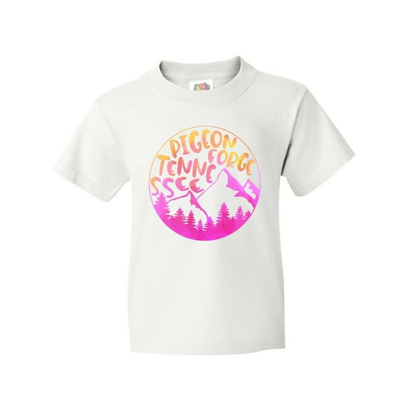 Inktastic Pigeon Forge, Tennessee- Mountains in Sunrise Colors Youth T-Shirt