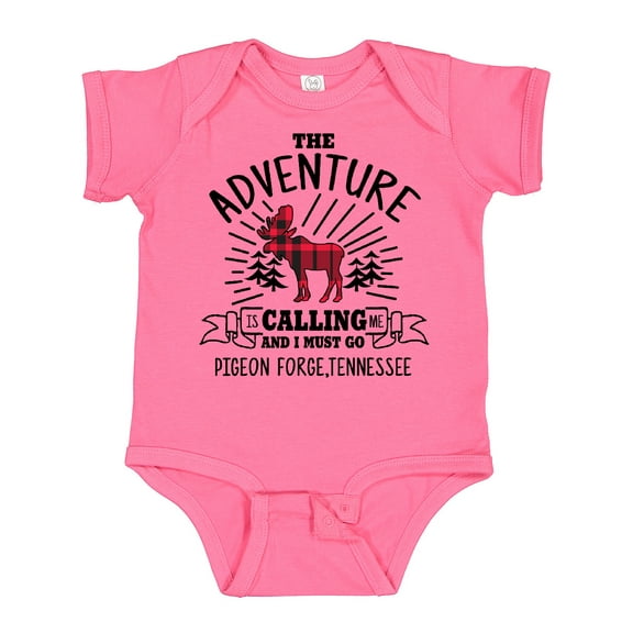 Inktastic Pigeon Forge Tennessee The Adventure is Calling and I Must Go Boys or Girls Baby Bodysuit