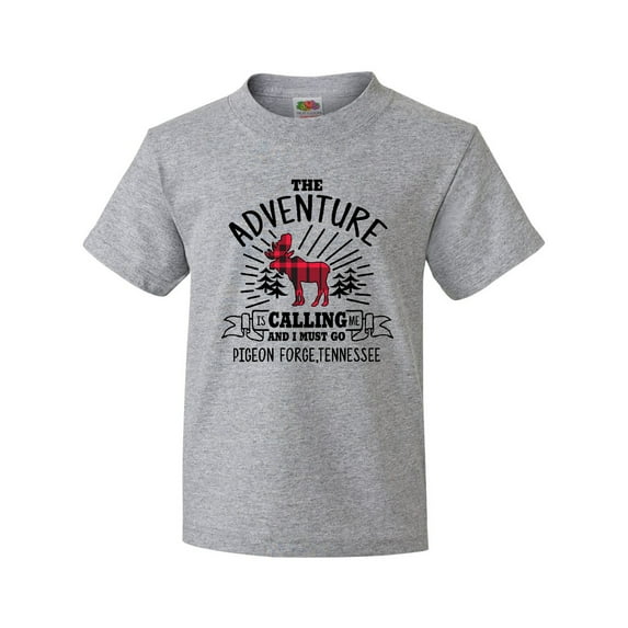 Inktastic Pigeon Forge Tennessee The Adventure is Calling and I Must Go Youth T-Shirt