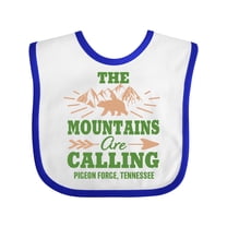 Inktastic Pigeon Forge Tennessee The Mountains Are Calling Boys or Girls Baby Bib