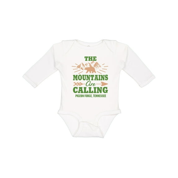 Inktastic Pigeon Forge Tennessee The Mountains Are Calling Boys or Girls Long Sleeve Baby Bodysuit