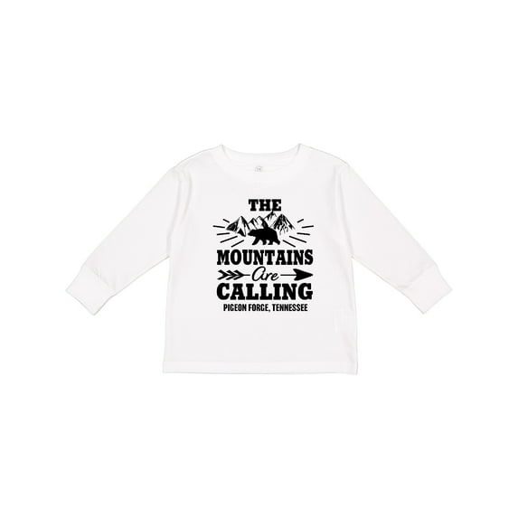 Inktastic Pigeon Forge Tennessee The Mountains Are Calling Boys or Girls Long Sleeve Toddler T-Shirt