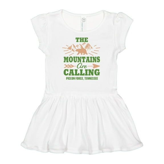 Inktastic Pigeon Forge Tennessee The Mountains Are Calling Girls Baby Dress