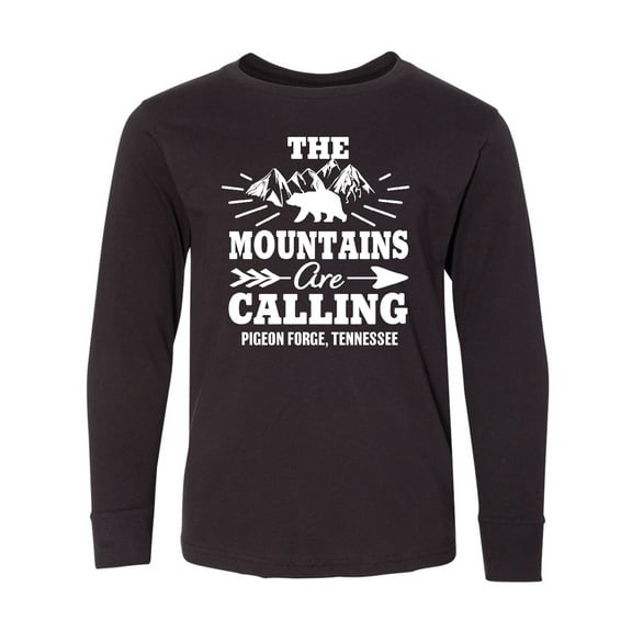 Inktastic Pigeon Forge Tennessee The Mountains Are Calling Long Sleeve Youth T-Shirt
