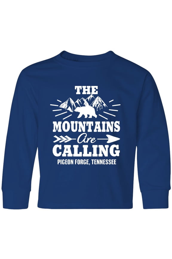 Pigeon Forge Tennessee The Mountains Are Calling Long Sleeve Youth T-Shirt