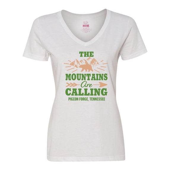 Inktastic Pigeon Forge Tennessee The Mountains Are Calling Women's V-Neck T-Shirt