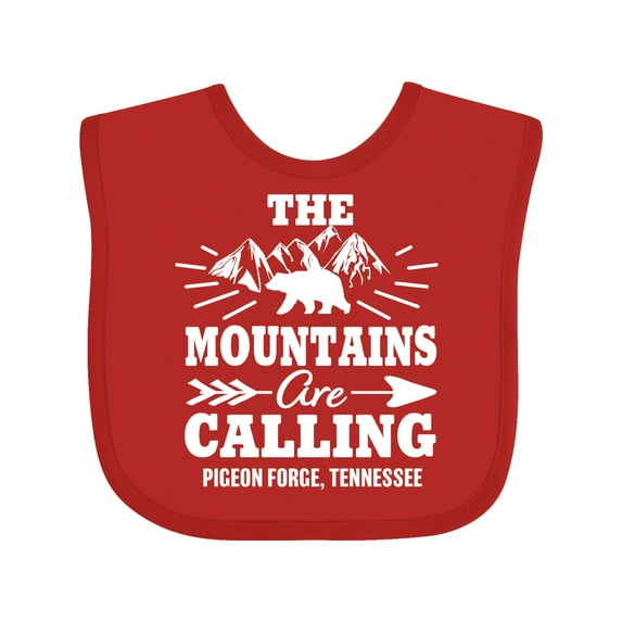Inktastic Pigeon Forge Tennessee the Mountains Are Calling Boys or Girls Baby Bib