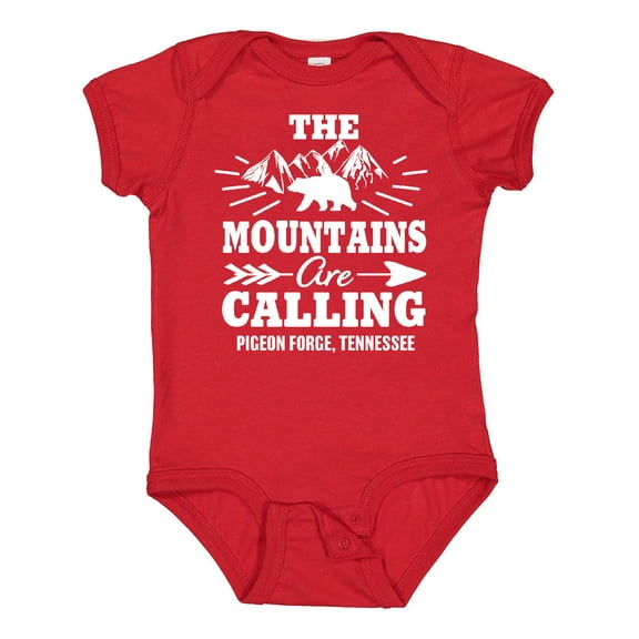 Inktastic Pigeon Forge Tennessee the Mountains Are Calling Boys or Girls Baby Bodysuit
