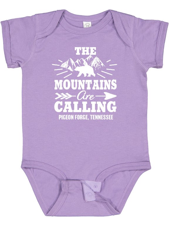 Pigeon Forge Tennessee the Mountains Are Calling Boys or Girls Baby Bodysuit