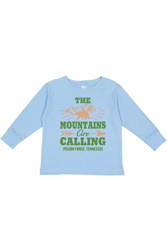 Pigeon Forge Tennessee the Mountains Are Calling Boys or Girls Long Sleeve Toddler T-Shirt