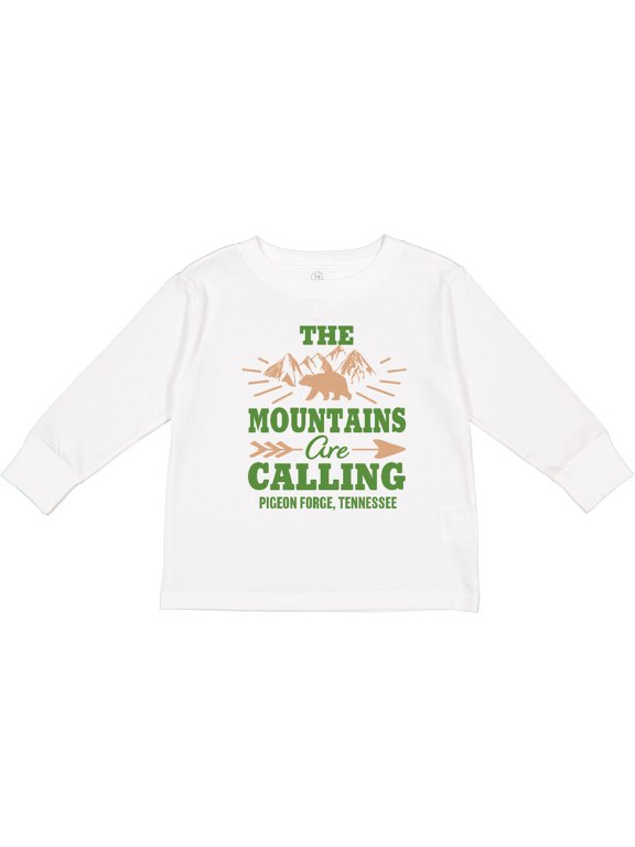 Pigeon Forge Tennessee the Mountains Are Calling Boys or Girls Long Sleeve Toddler T-Shirt