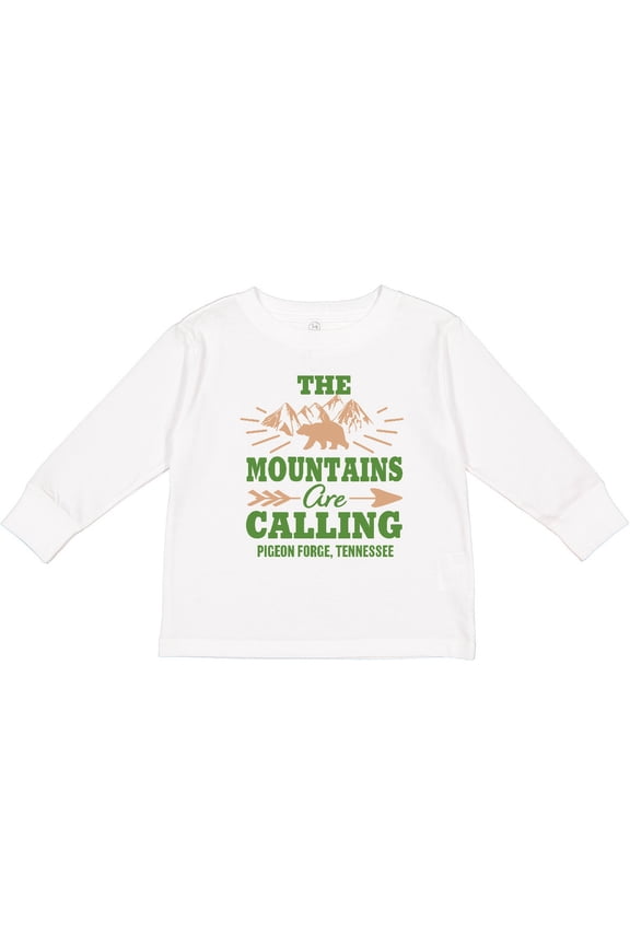 Pigeon Forge Tennessee the Mountains Are Calling Boys or Girls Long Sleeve Toddler T-Shirt