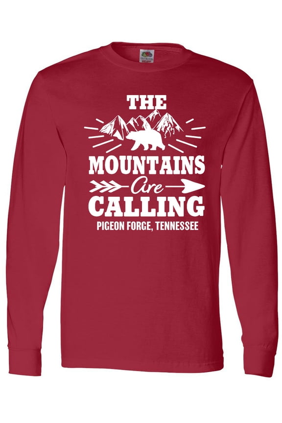 Pigeon Forge Tennessee the Mountains Are Calling Long Sleeve T-Shirt