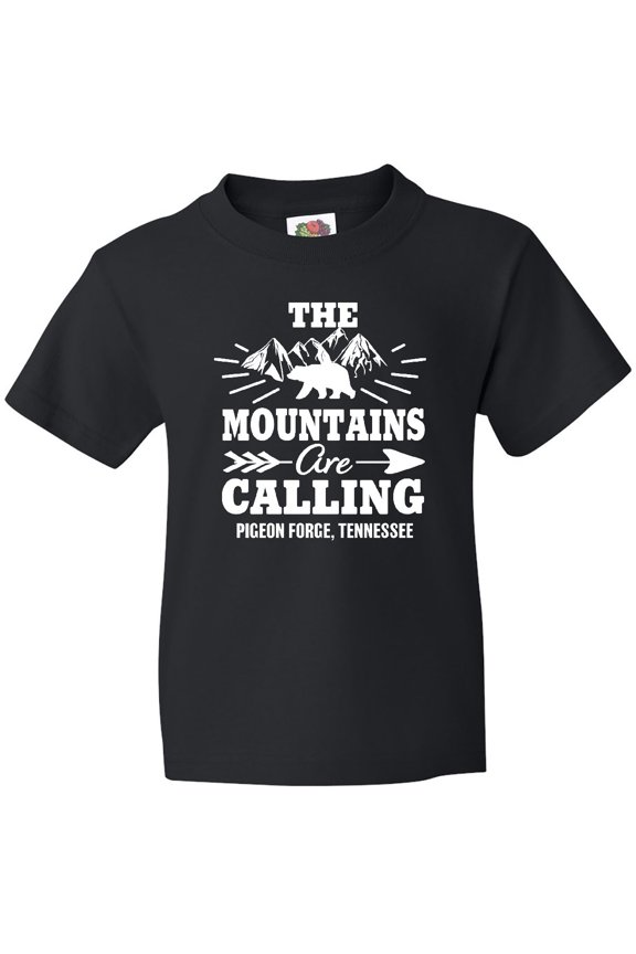 Pigeon Forge Tennessee the Mountains Are Calling Youth T-Shirt