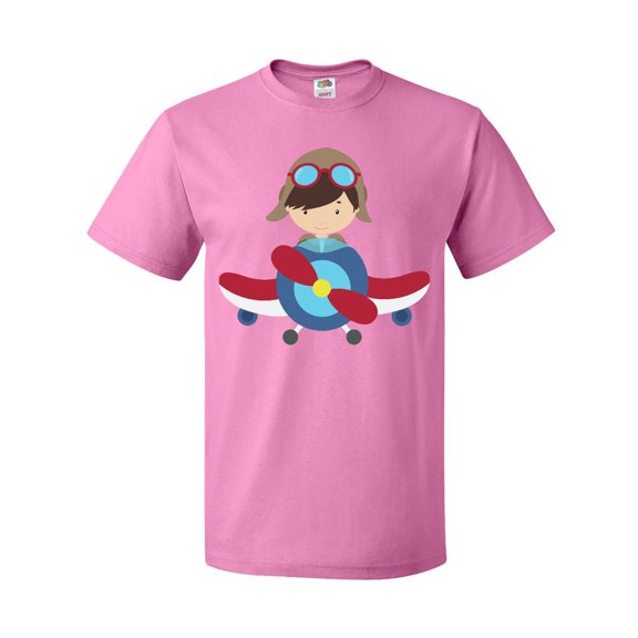Inktastic Pilot Boy, Boy With Brown Hair, Boy In Airplane T-Shirt