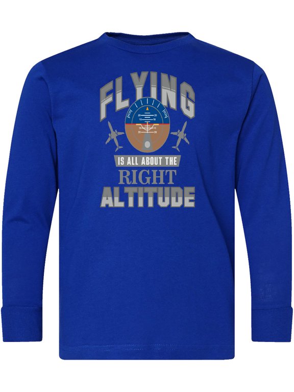Pilot Flying About Right Altitude Long Sleeve Youth T-Shirt