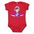 thumbnail image 1 of Inktastic Pilot Girl, Airplane, Plane, Flying, Brown Hair Girls Baby Bodysuit, 1 of 5